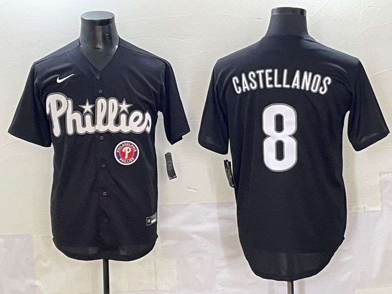 Men 2025 Philadelphia Phillies #8 Castellanos Black Fashion Nike MLB Jersey style 7158->philadelphia phillies->MLB Jersey